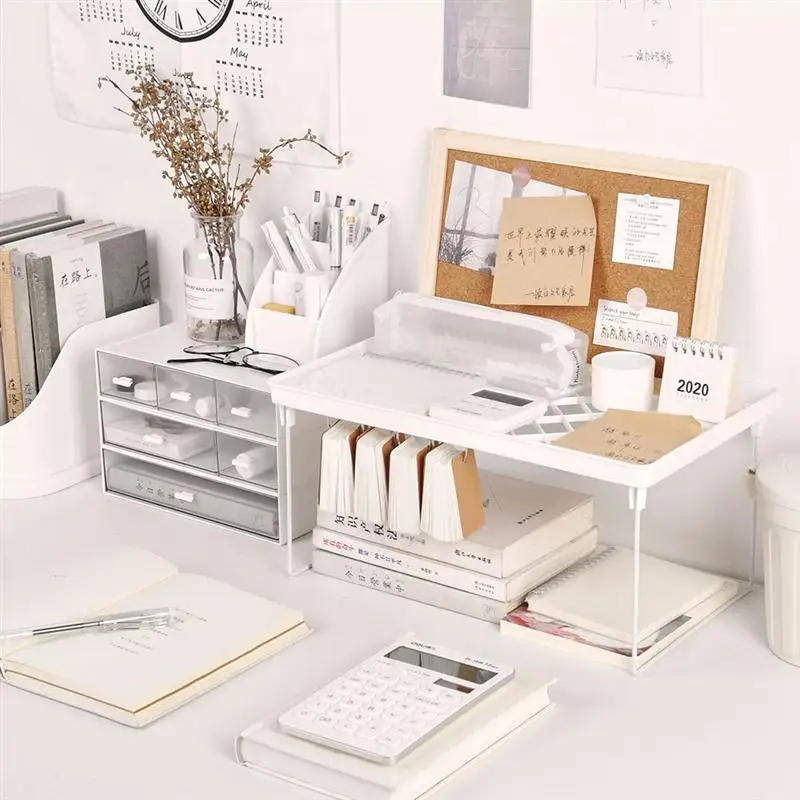 No Printing Style Simple Folding Storage Rack Learning Desk Surface Barrier Elevated Hand Account Stationery Debris Rack
No Printing Style Simple Folding Storage Rack Learning Desk Surface Barrier Elevated Hand Account Stationery Debris Rack