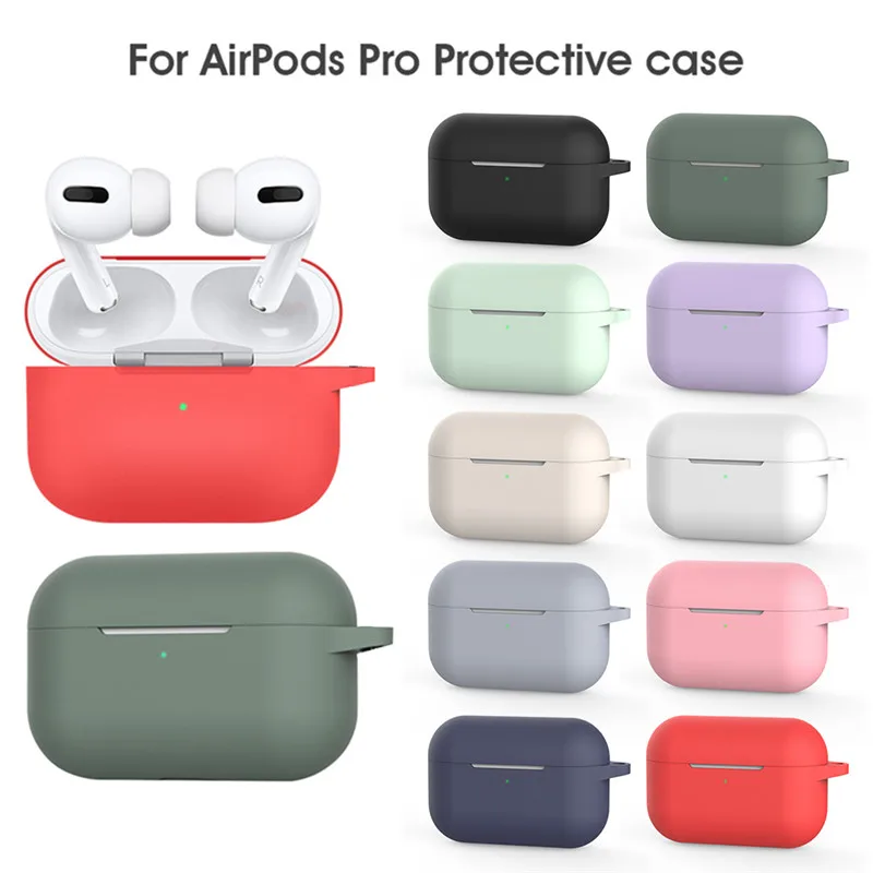 Ударопрочный силиконовый чехол для Airpods Pro защитный Air Pods 2019 беспроводной Чехол