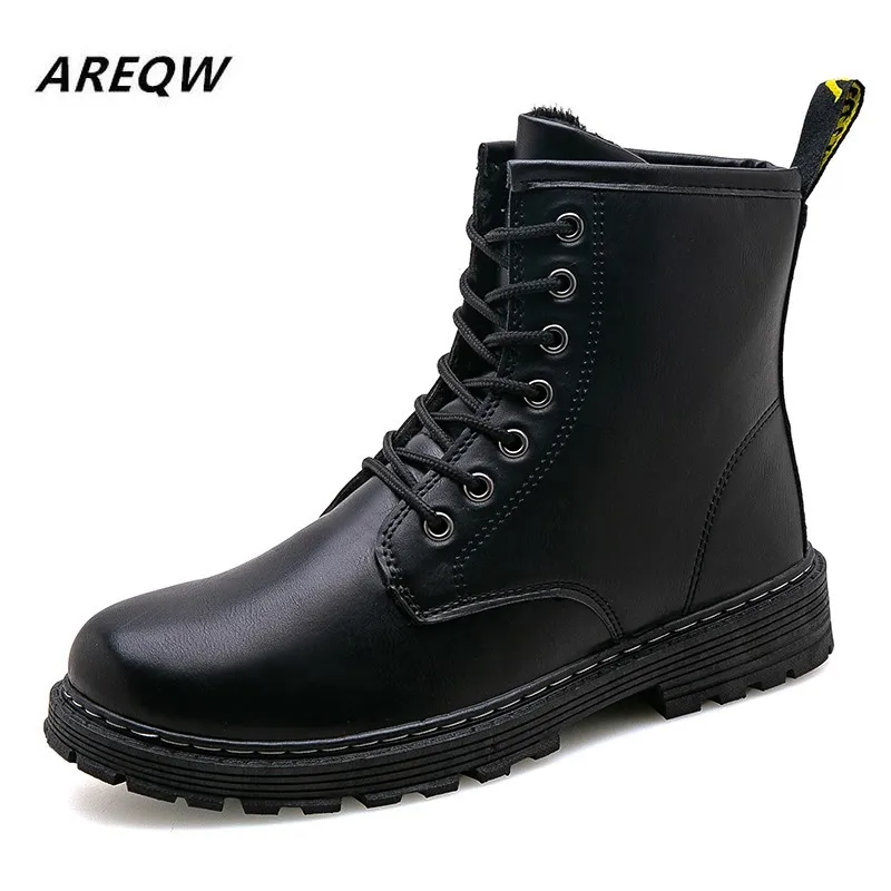 2019 Winter High Help Plus Velvet Comfort Trend Solid Color Martin Boots British Wind Round Head Wear Flat Non-slip Men's Boots
2019 Winter High Help Plus Velvet Comfort Trend Solid Color Martin Boots British Wind Round Head Wear Flat Non-slip Men's Boots