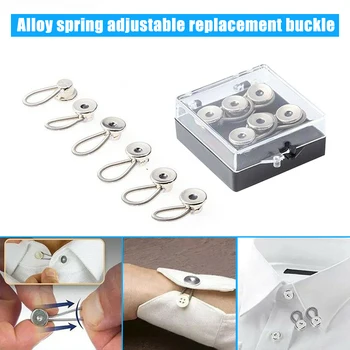 Newly 6 Pcs Collar Pant Extender Buttons Jeans Waist Extension Elastic Extended for Shirt Trousers
Newly 6 Pcs Collar Pant Extender Buttons Jeans Waist Extension Elastic Extended for Shirt Trousers