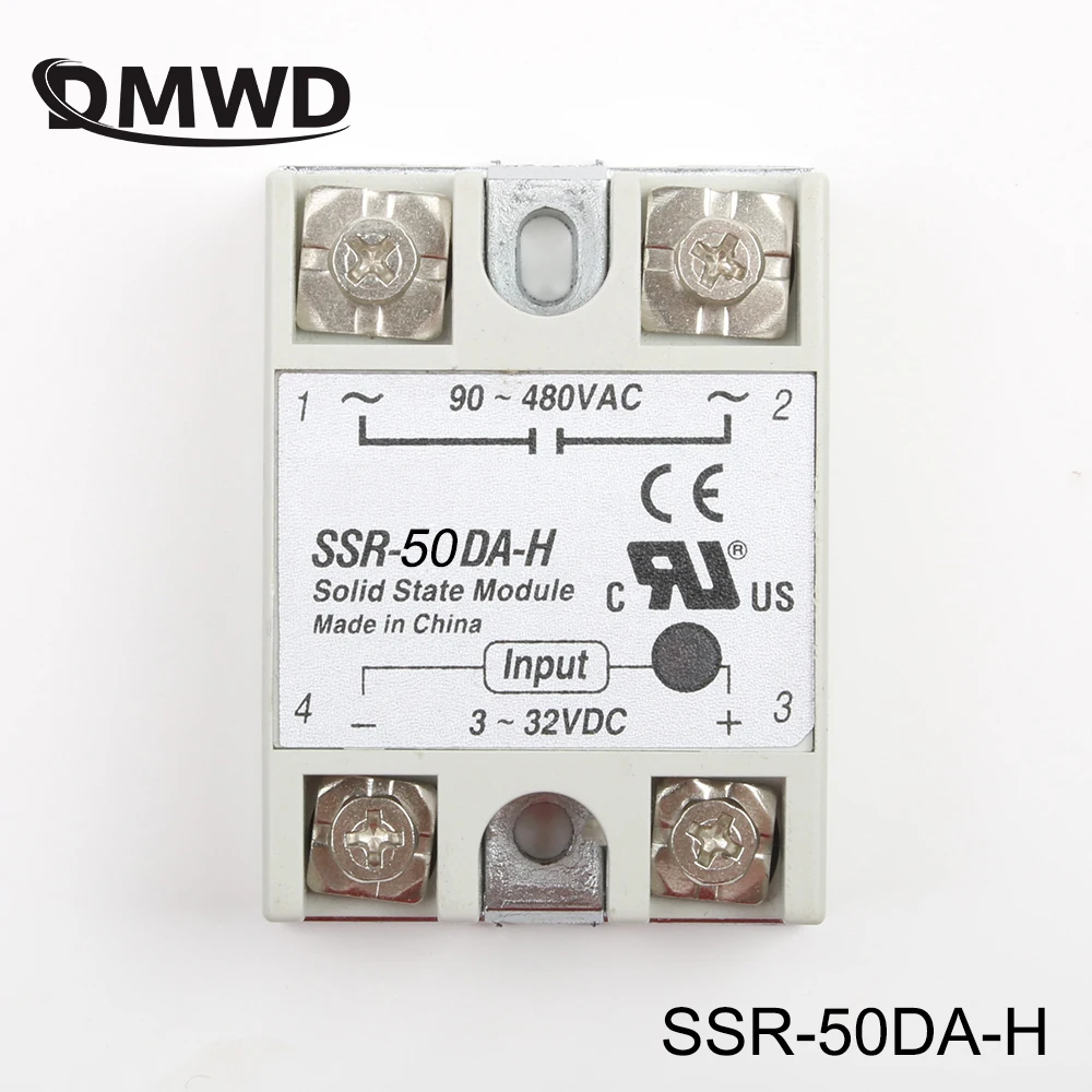 solid state relay SSR-50DA-H 50A DC TO AC SSR 50DA H Resistance Regulator heat sink | Обустройство дома