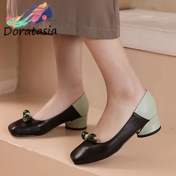 DORATASIA Fashion Genuine Leather Female Pumps Square Toe Slip On Mixed Color Shallow Metal Pumps Women Casual Shoes Woman
DORATASIA Fashion Genuine Leather Female Pumps Square Toe Slip On Mixed Color Shallow Metal Pumps Women Casual Shoes Woman