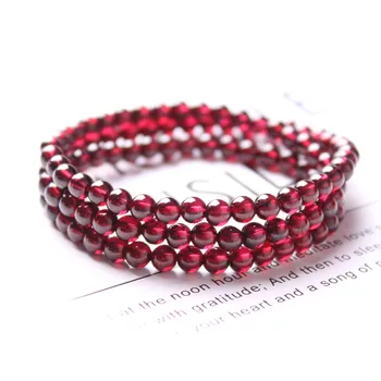 Natural Wine Red Garnet Bracelet Red Garnet Bracelet Crystal Ornament Multi-Turn Cross-Border Accessories
Natural Wine Red Garnet Bracelet Red Garnet Bracelet Crystal Ornament Multi-Turn Cross-Border Accessories
