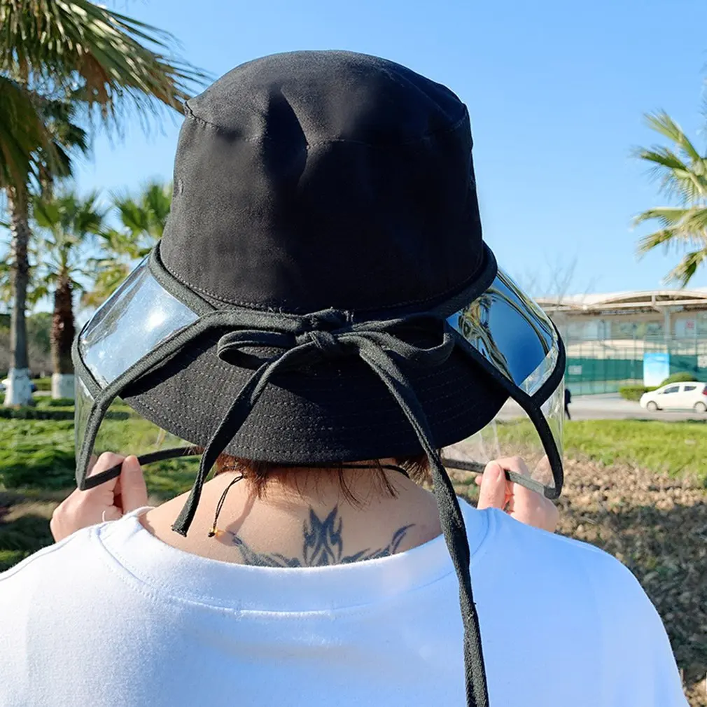 Anti-Spray Mask +Hat Big Brim Removable Mask Plastic Windproof Transparent Face Mask All-Match Outbreak Protection 
Anti-Spray Mask +Hat Big Brim Removable Mask Plastic Windproof Transparent Face Mask All-Match Outbreak Protection