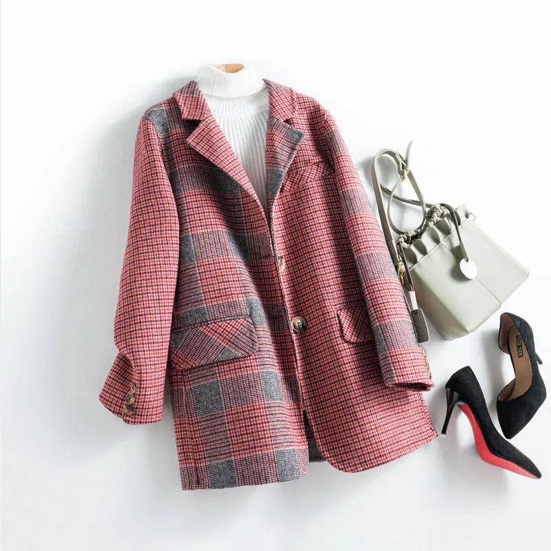 Short Wool Coat Winter Autumn 2018 Female Plaid Single Breasted Wool Thick Warm Outwear Overcoats Wool Jacket Coat Cashmere Lady
Short Wool Coat Winter Autumn 2018 Female Plaid Single Breasted Wool Thick Warm Outwear Overcoats Wool Jacket Coat Cashmere Lady
