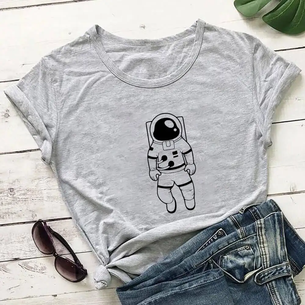 Astronaut Graphic Print 100%Cotton Women Tshirt Unisex Funny Summer Casual Short Sleeve Top Eco Life Shirt Gift Shirts
Astronaut Graphic Print 100%Cotton Women Tshirt Unisex Funny Summer Casual Short Sleeve Top Eco Life Shirt Gift Shirts