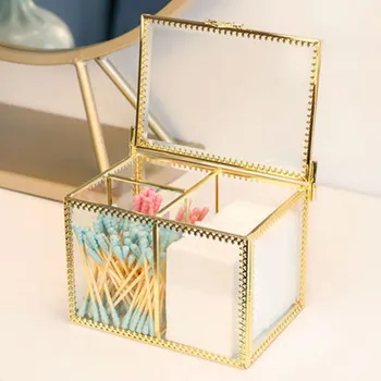 Desktop Dustproof Cotton Swab Box Transparent Glass Cosmetic Storage Box With Lid European Style Cotton Storage Box Dressing Box
Desktop Dustproof Cotton Swab Box Transparent Glass Cosmetic Storage Box With Lid European Style Cotton Storage Box Dressing Box