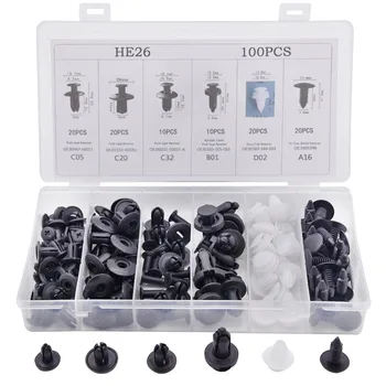 100Pcs/set Mixed Car Retainer Clips Car Push Retainer Rivet Trim Clips Nylon Fasteners Clip set for Toyota for Honda for Kia
100Pcs/set Mixed Car Retainer Clips Car Push Retainer Rivet Trim Clips Nylon Fasteners Clip set for Toyota for Honda for Kia