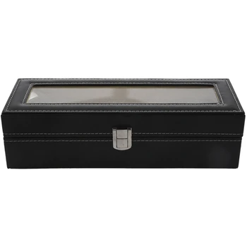 Watch case Leather watch box Jewelry box Gift for men (6 compartments - Black)
Watch case Leather watch box Jewelry box Gift for men (6 compartments - Black)