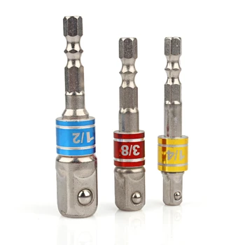 3Pcs/Set Chrome Vanadium Steel Socket Adapter Hex Shank To 1/4" 3/8" 1/2" Extension Drill Bits Driver Electrical Drilling Heads
3Pcs/Set Chrome Vanadium Steel Socket Adapter Hex Shank To 1/4" 3/8" 1/2" Extension Drill Bits Driver Electrical Drilling Heads