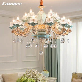 Ceramics Chandelier Lighting Zinc Alloy Ceiling Lamp Luxury Crystal Pendant Hanging Lamp Art Deco Living Room Bedroom Home Hotel
Ceramics Chandelier Lighting Zinc Alloy Ceiling Lamp Luxury Crystal Pendant Hanging Lamp Art Deco Living Room Bedroom Home Hotel