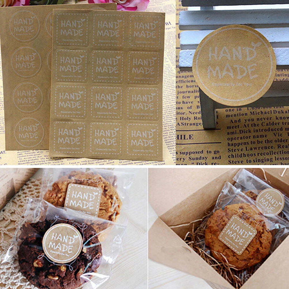 120pcs/10sheet Round Square White Hand Made Stickers Kraft Label Sticker DIY Handmade For Gift Cake Baking Sealing Sticker
120pcs/10sheet Round Square White Hand Made Stickers Kraft Label Sticker DIY Handmade For Gift Cake Baking Sealing Sticker