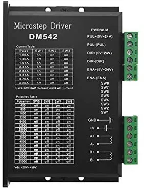 Цифровой микрошаговый драйвер с ЧПУ DM542, 2-фазный, 20-50 В постоянного тока, макс. 4,2 а для шагового двигателя серии Nema 17, Nema 23 и Nema 34
Цифровой микрошаговый драйвер с ЧПУ DM542, 2-фазный, 20-50 В постоянного тока, макс. 4,2 а для шагового двигателя серии Nema 17, Nema 23 и Nema 34