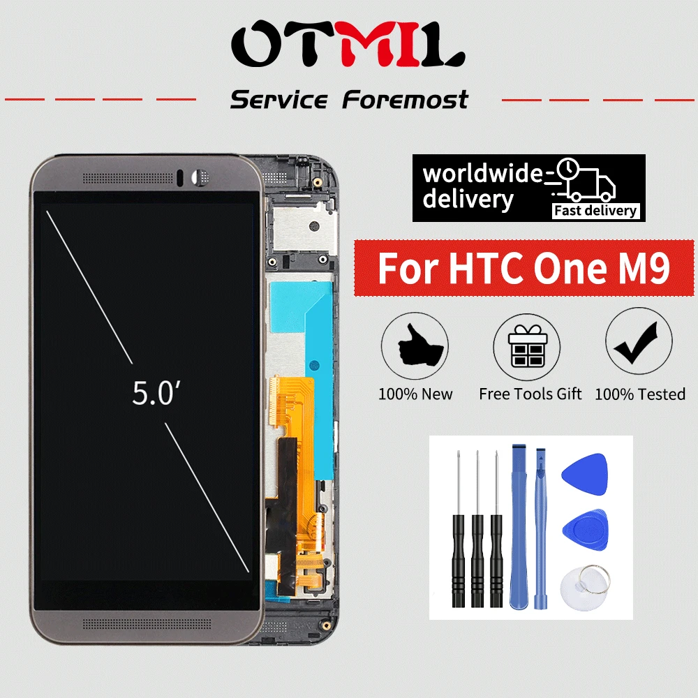 OTMIL 5" IPS For HTC ONE M9 M9E LCD display Touch Screen with Frame For HTC ONE M9 Display Digitizer Assembly Replacement Parts
OTMIL 5" IPS For HTC ONE M9 M9E LCD display Touch Screen with Frame For HTC ONE M9 Display Digitizer Assembly Replacement Parts