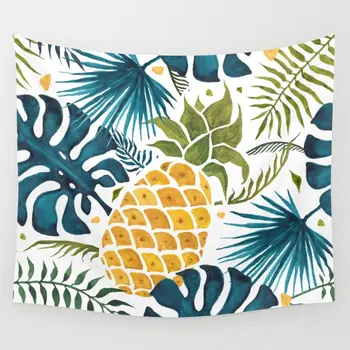 Pineapple on Palm Leaves Foliage Tapestry Wall Hanging Room Carpet Bedspread Beach Mat Tapestries Art Home Accessories 
Pineapple on Palm Leaves Foliage Tapestry Wall Hanging Room Carpet Bedspread Beach Mat Tapestries Art Home Accessories