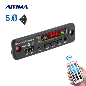 AIYIMA TWS 블루투스 호환 MP3 오디오 디코더 보드, LED 스펙트럼 디스플레이, APE 홈 시어터 무손실 디코딩 FM USB AUX EQ