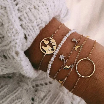 ZOVOLI Boho Fashion Crystal Pearl Beaded Charm Bracelet Set Gold Chains Star Map Bangle Bracelets For Women 2020 Jewelry Gifts
ZOVOLI Boho Fashion Crystal Pearl Beaded Charm Bracelet Set Gold Chains Star Map Bangle Bracelets For Women 2020 Jewelry Gifts