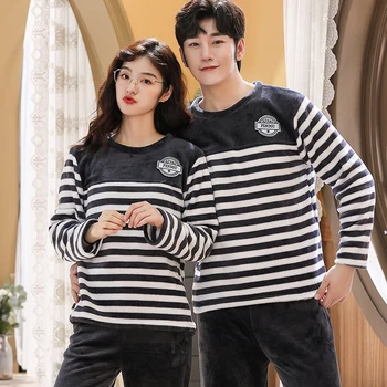 Pijamas de flanela de inverno para mulher homem conjunto pijamas dos desenhos animados mujer noite roupas ternos animal quente p
Pijamas de flanela de inverno para mulher homem conjunto pijamas dos desenhos animados mujer noite roupas ternos animal quente p