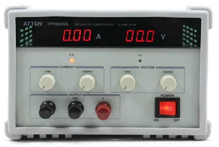 TPR6005S Single channel CV/CC DC regulated power supply OUTPUT adjustable clear readout low noise and ripple current limiting
TPR6005S Single channel CV/CC DC regulated power supply OUTPUT adjustable clear readout low noise and ripple current limiting
