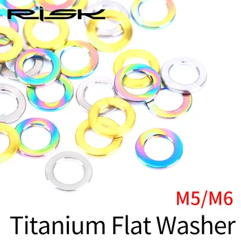 RISK M5/M6 Washer Gasket Nut and Bolt Set Flat Ring Seal Assortment Kit With Screw Gasket GR5(TC4) Titanium Alloy 10pcs 1 Set
RISK M5/M6 Washer Gasket Nut and Bolt Set Flat Ring Seal Assortment Kit With Screw Gasket GR5(TC4) Titanium Alloy 10pcs 1 Set