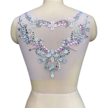 HAND Custom Made Beaded AB Sew on Rhinestones Clothes Patches Appliques For Sewing Diy Prom Wedding Costumes Dance Dress 29x30cm
HAND Custom Made Beaded AB Sew on Rhinestones Clothes Patches Appliques For Sewing Diy Prom Wedding Costumes Dance Dress 29x30cm