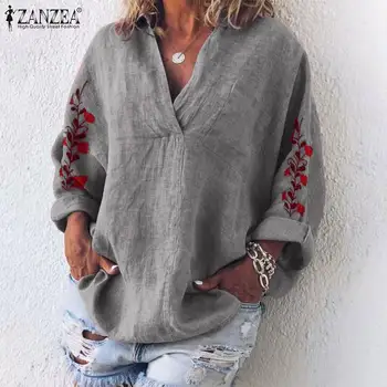Elegant Embroidery Tops Women's Floral Blouse ZANZEA 2020 Casual V Neck Blusas Long Sleeve Shirts Female Solid Mujer Chemise 5XL
Elegant Embroidery Tops Women's Floral Blouse ZANZEA 2020 Casual V Neck Blusas Long Sleeve Shirts Female Solid Mujer Chemise 5XL