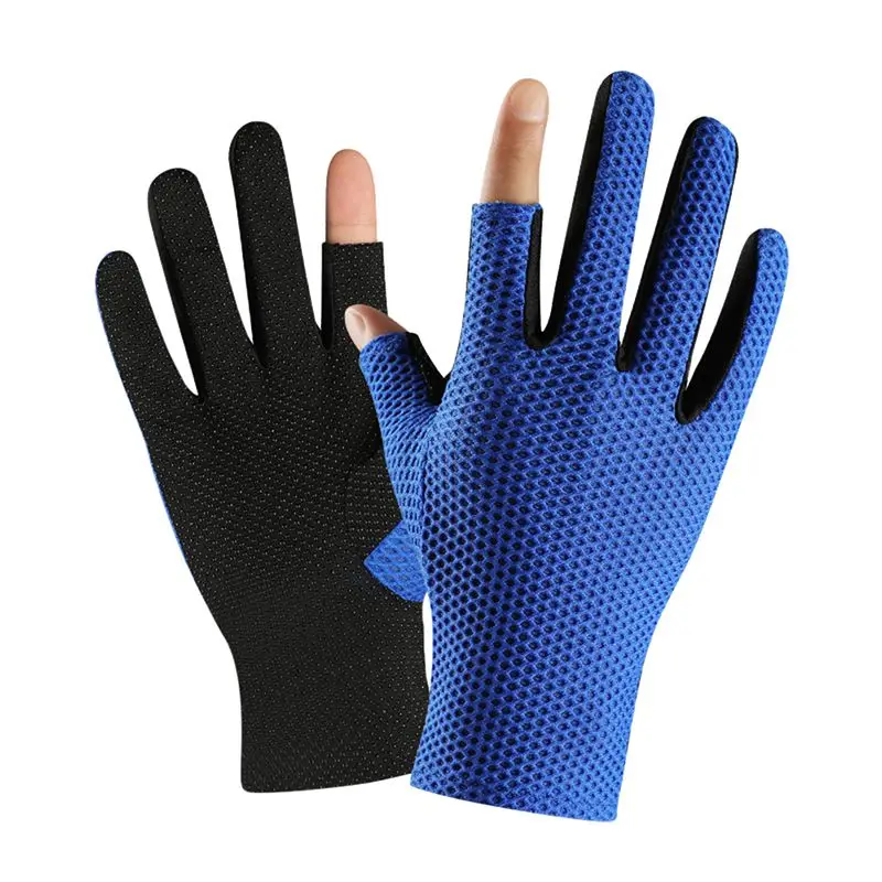 Two Fingers Ice Silk Sunscreen Gloves Summer Riding Fishing Cold Sense High Elastic Breathable Non-slip Gloves Unisex
Two Fingers Ice Silk Sunscreen Gloves Summer Riding Fishing Cold Sense High Elastic Breathable Non-slip Gloves Unisex