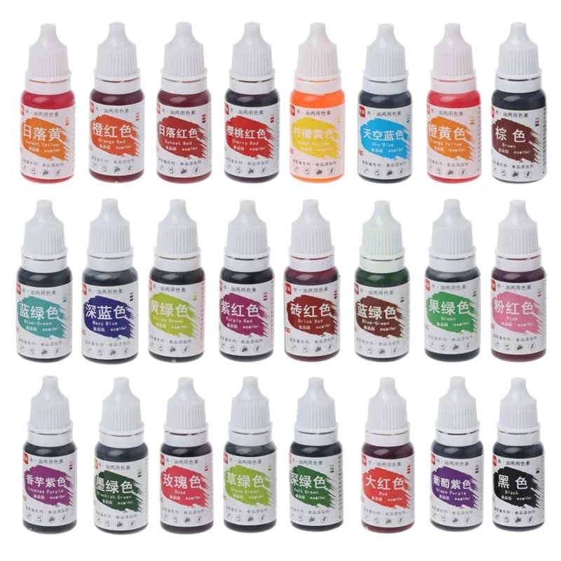 24 Colors 10ml Natural Ink Food Coloring Cake Pastries Cookies DIY Craft Pigment For Cake Decoration Frosting Icing Fond
24 Colors 10ml Natural Ink Food Coloring Cake Pastries Cookies DIY Craft Pigment For Cake Decoration Frosting Icing Fond