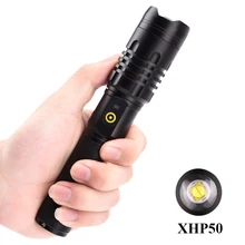XHP50 Flashlight Rechargeable Torch Light Tactical Bright LedWaterproof Military Powerful Zoomable 5 Modes
XHP50 Flashlight Rechargeable Torch Light Tactical Bright LedWaterproof Military Powerful Zoomable 5 Modes