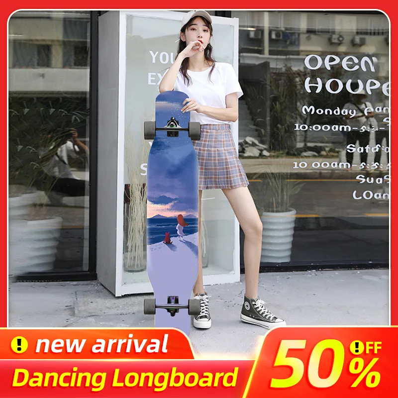ARDEA Skateboard Dancing Longboard 107cm/42in Long Skate board Adults Street Road Unisex Russia maple wood Skateboard 
ARDEA Skateboard Dancing Longboard 107cm/42in Long Skate board Adults Street Road Unisex Russia maple wood Skateboard