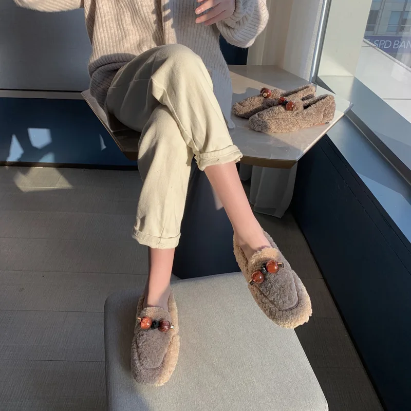 Fluffy Shoes Women's Outer Wear 2019 Winter New Style Fine Decorations Curly Loafers Comfortable Moccosins plus Velvet WOMEN'S S
Fluffy Shoes Women's Outer Wear 2019 Winter New Style Fine Decorations Curly Loafers Comfortable Moccosins plus Velvet WOMEN'S S