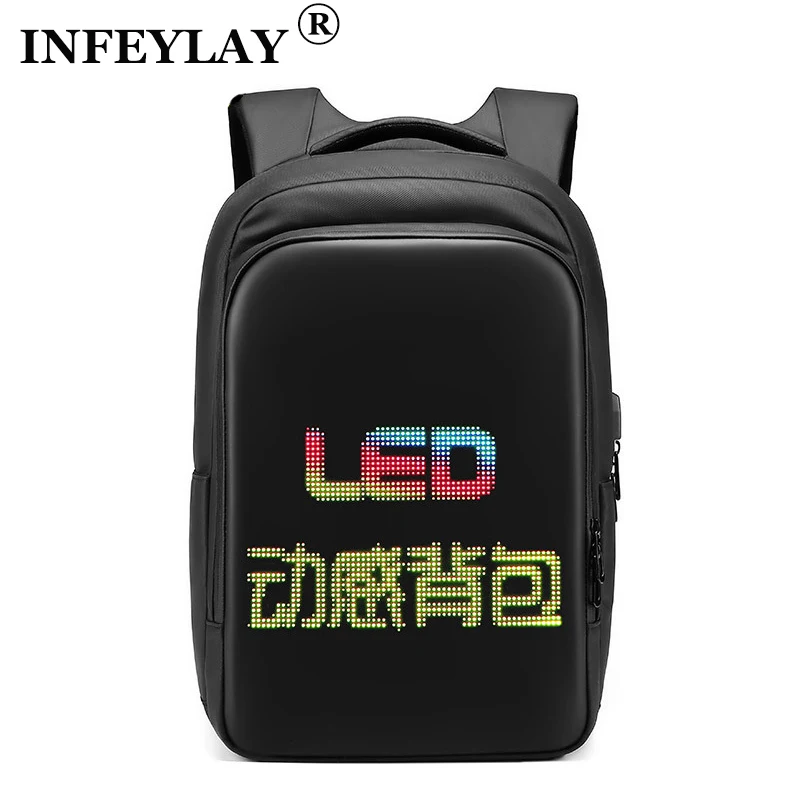 INFEYLAY светодиодный рюкзак с дисплеем деловой дорожный для ноутбука Мужской умный