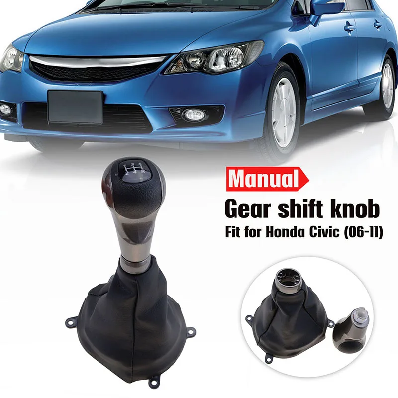 

5 Speed Gear Shift Knob Handle Manual Shifter Lever Fit For Honda Civic 2006-2011 DX EX LX Mode LHD Original Car Accessories