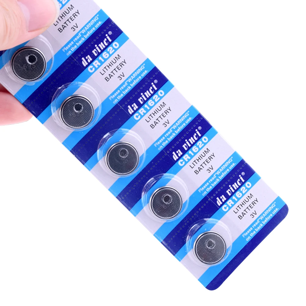 5Pcs/Pack 3Volt CR1620 Button Batteries ECR1620 DL1620 5009LC For Electronic instruments Camcorders Cell Coin Lithium Battery
