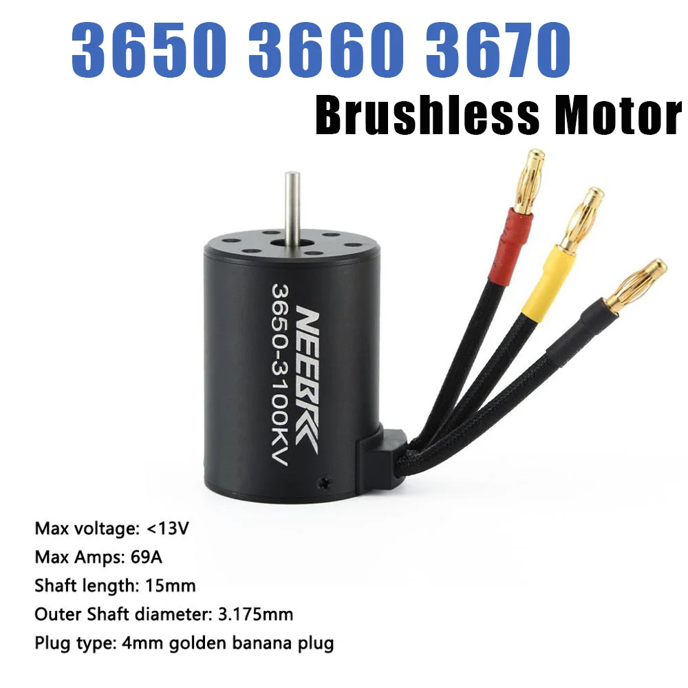 3650 3660 3670 Brushless Motor Waterproof 2150KV 2650KV 3100kv 3300KV 3800KV 3900kv 4300kv 5200KV For 1/8 1/10 RC car parts | Игрушки и