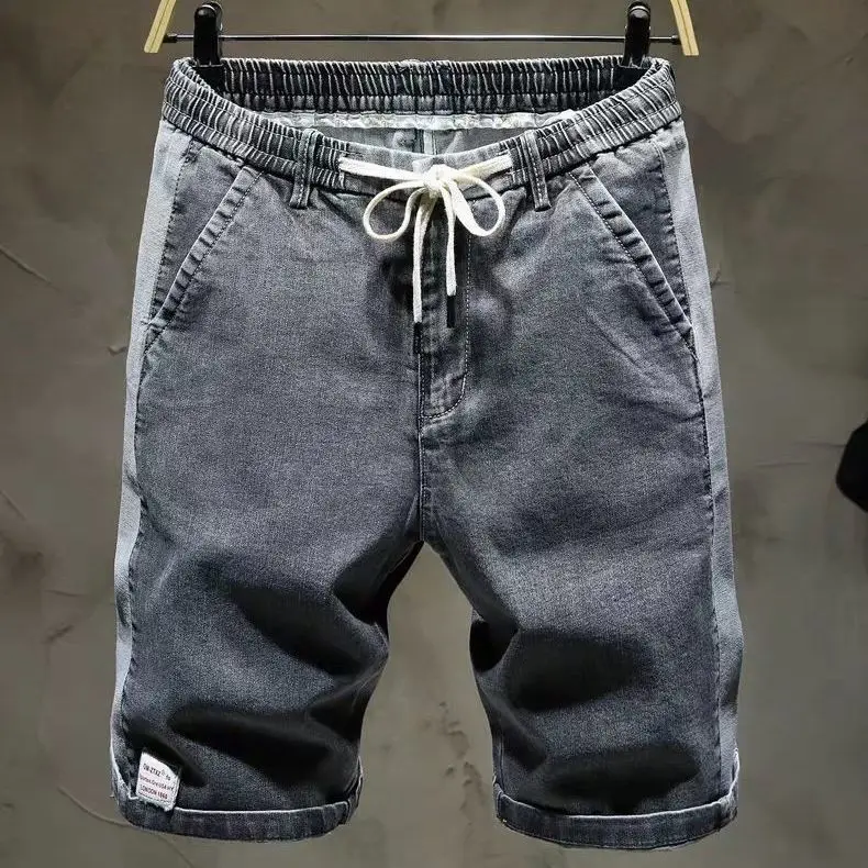 Summer Elastic Waist Denim Shorts Men's Korean-Style Loose Thin Pirate Shorts Breeches Stretch New Trendy Brand Shorts
Summer Elastic Waist Denim Shorts Men's Korean-Style Loose Thin Pirate Shorts Breeches Stretch New Trendy Brand Shorts