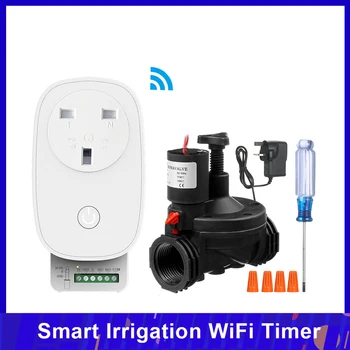 Smart Irrigation WiFi Timer Automatic Lawn Sprinkler Controller System Watering Timer Kit with Solenoid Valve Voice Control App
Smart Irrigation WiFi Timer Automatic Lawn Sprinkler Controller System Watering Timer Kit with Solenoid Valve Voice Control App