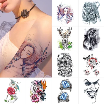 Arm temporary tattoo sticker Skull flower wolf tiger Waterproof fake tattoo for men and women Arms legs Body art tattoo
Arm temporary tattoo sticker Skull flower wolf tiger Waterproof fake tattoo for men and women Arms legs Body art tattoo