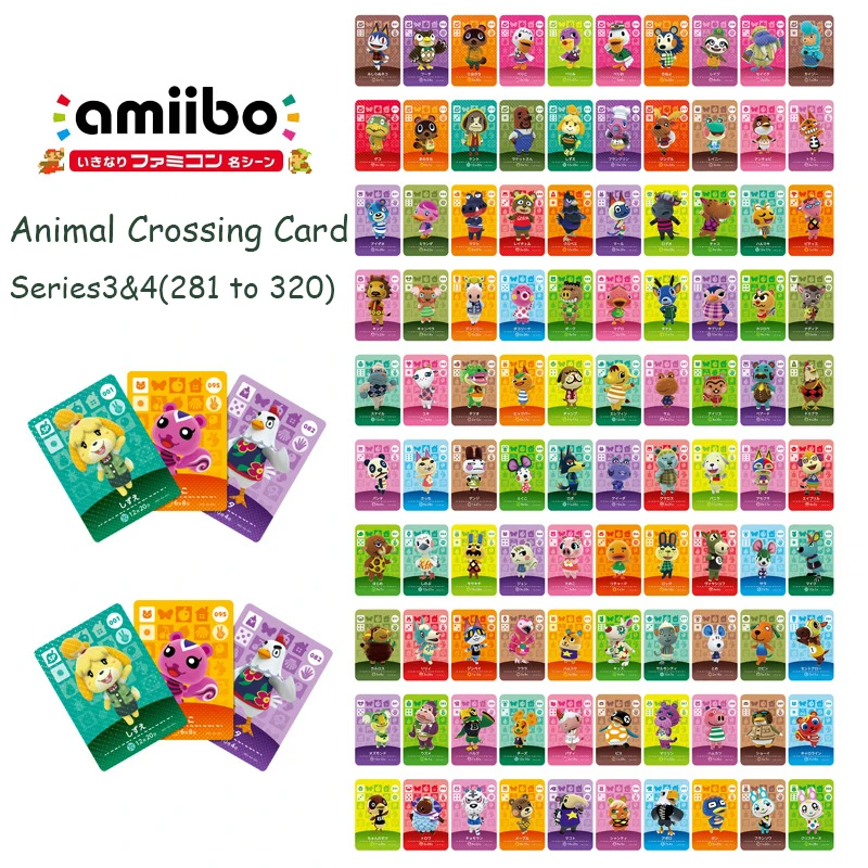 Animal Crossing Card Series 4 (281 to 320) Amiibo Card Work for NS 3DS Switch Game New Horizons Happy Home Designer Guide Switch
Animal Crossing Card Series 4 (281 to 320) Amiibo Card Work for NS 3DS Switch Game New Horizons Happy Home Designer Guide Switch