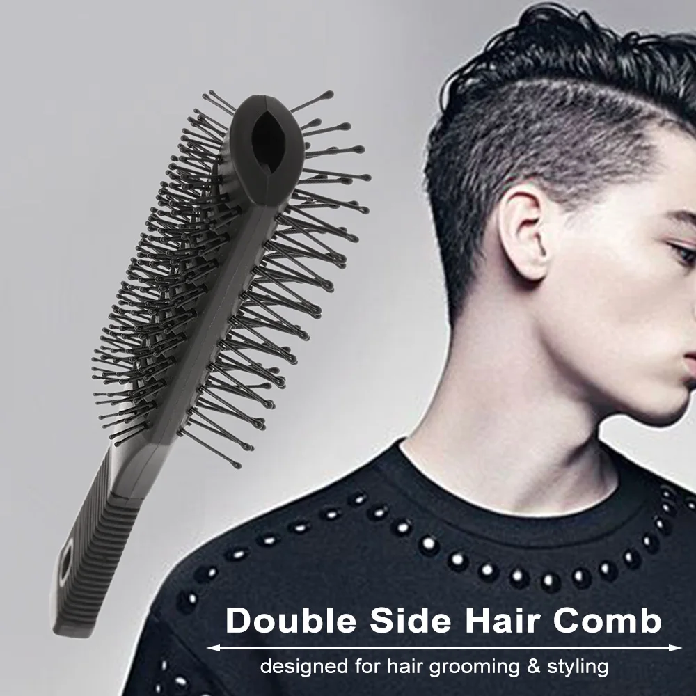 Double Side Hair Brush Comb Hair Styling Massage Combs Wide-toothed Round Head Massage Brush with Plastic Comb 
Double Side Hair Brush Comb Hair Styling Massage Combs Wide-toothed Round Head Massage Brush with Plastic Comb
