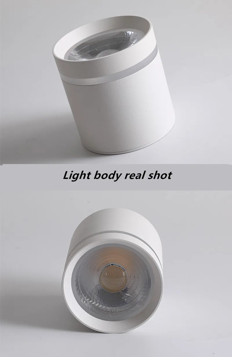 Dimmable Cylinder LED Downlights 7W 10W 12W COB LED Ceiling Spot Lights AC85~265V LED Background Lamps Indoor Lighting