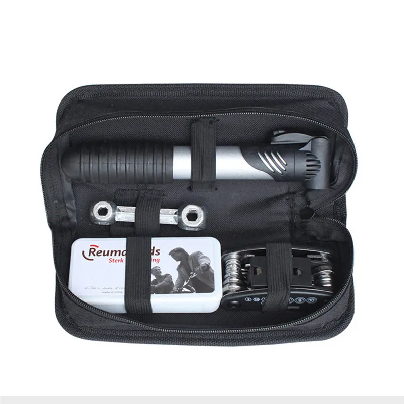 Bicycle Repair Tool Set Multi-function Folding Portable Bike Multitool Tire Pump Wrench Multifunctional Cycling Tool Storage Bag
Bicycle Repair Tool Set Multi-function Folding Portable Bike Multitool Tire Pump Wrench Multifunctional Cycling Tool Storage Bag