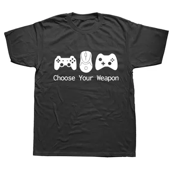 New Summer Men's T-shirt Choose Your Weapon Gamer T Shirt Video Game Controller Tee Cotton Short Sleeve Tshirt 
New Summer Men's T-shirt Choose Your Weapon Gamer T Shirt Video Game Controller Tee Cotton Short Sleeve Tshirt