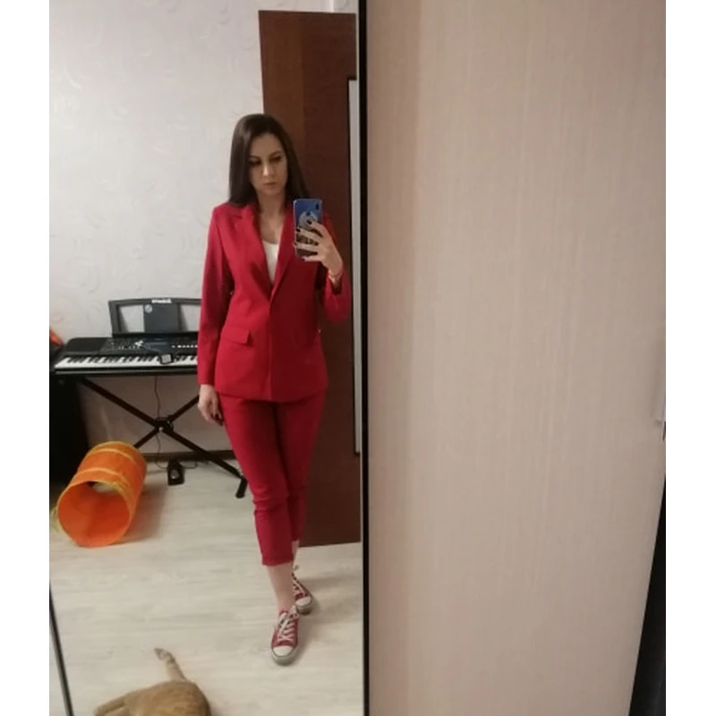 Work Pant Suits OL 2 Piece Set for Women Business interview suit set uniform smil Blazer and Pencil Pant Office Lady suit Work Pant Suits OL 2 Piece Set for Women Business interview suit set uniform smil Blazer and Pencil Pant Office Lady suit