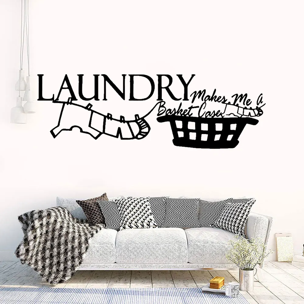 

Wall Sticker Laundry Room Home Decor Wall Sticker Decal Bedroom Vinyl Art Mural Room Decoration Stickers Wall Decor DW7599