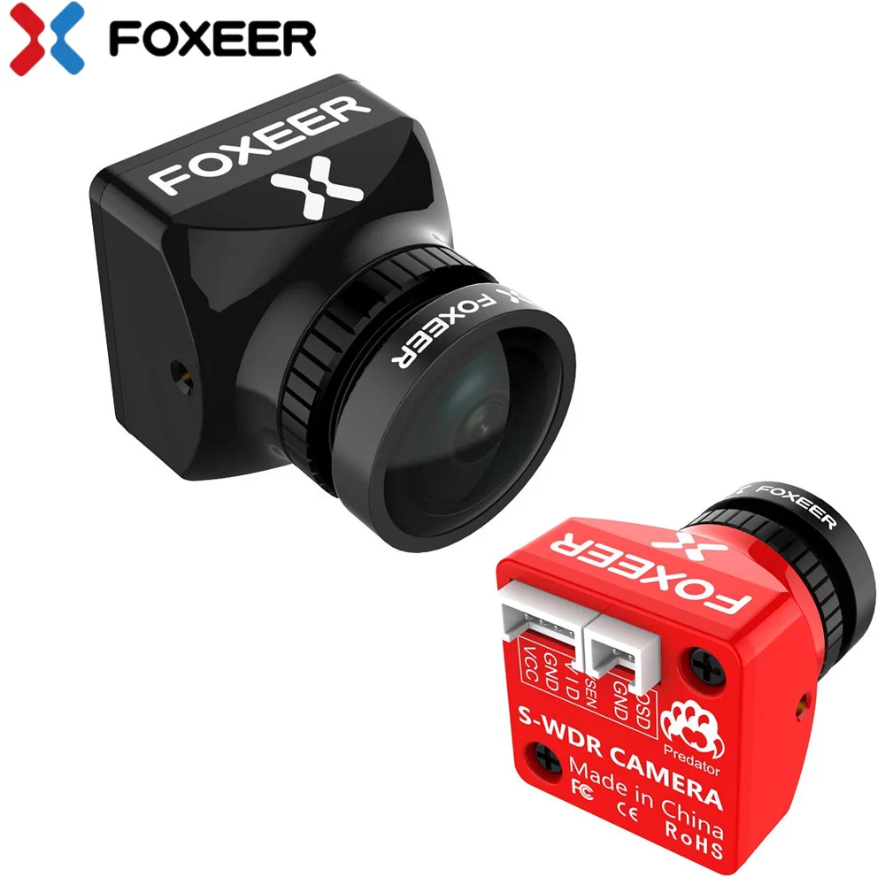 

Foxeer Micro Predator 4 Full Cased Camera M12/4ms Latency Super WDR 1000TVL CMOS 1.7mm Lens with OSD for RC FPV Drone