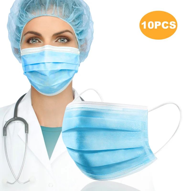 10PCS Face Masks Disposable 3 Layers Anti-Dust Mask Facial Protective Cover Mask Set Anti-Dust Anti-Fog Anti-Viru Salon Earloop
10PCS Face Masks Disposable 3 Layers Anti-Dust Mask Facial Protective Cover Mask Set Anti-Dust Anti-Fog Anti-Viru Salon Earloop