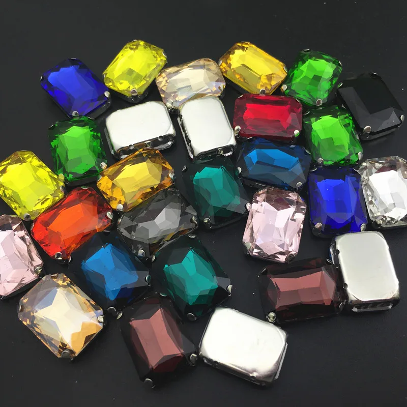 Rectangle Sew on Claw Rhinestones Glass Crystal 8x10 13x18 10x14 18x25 18x27 6x8 mm Sew-on stone DIY Clothing Accessories
Rectangle Sew on Claw Rhinestones Glass Crystal 8x10 13x18 10x14 18x25 18x27 6x8 mm Sew-on stone DIY Clothing Accessories