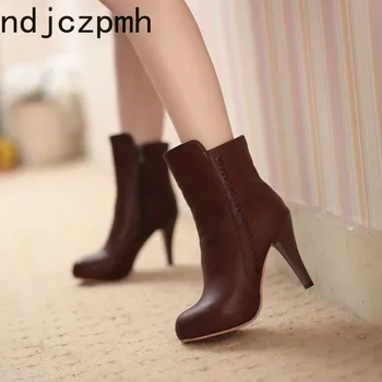 Women's Boots Fashion Winter The New Round Head Zipper Fine Heel High Heel Short Tube Women's Shoes Plus Size 34-43 Off White
Women's Boots Fashion Winter The New Round Head Zipper Fine Heel High Heel Short Tube Women's Shoes Plus Size 34-43 Off White