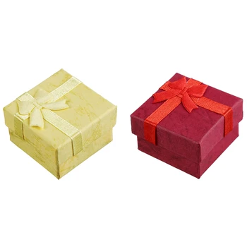24 Pcs Ring Earring Jewelry Display Gift Box Bowknot Square Case Yellow & 24 Pcs Red
24 Pcs Ring Earring Jewelry Display Gift Box Bowknot Square Case Yellow & 24 Pcs Red